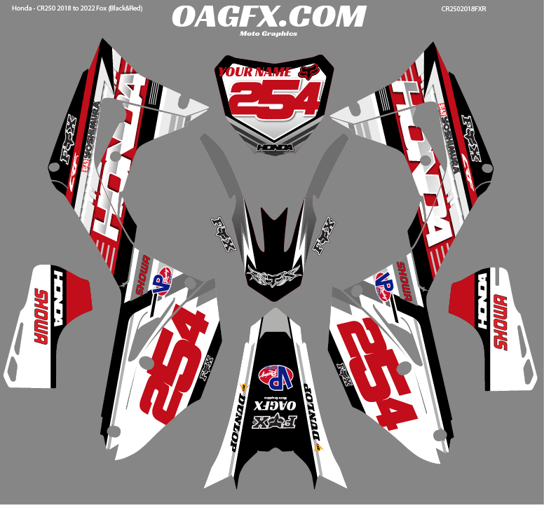 Honda - CR250 2018 Fox (Black&Red) CR2502018FXR@0.2x
