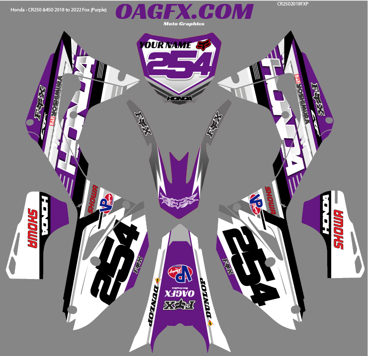 Honda - CR250 2018 Fox (Purple)@0.2x