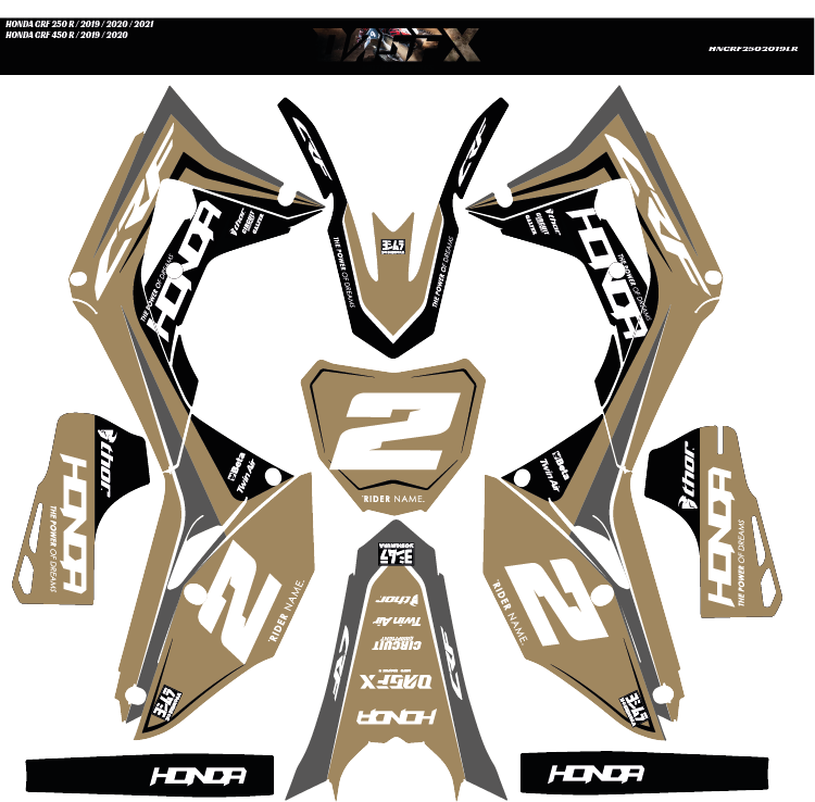 Graphics Kit for 2019 - 2021 Honda CRF 250 and CRF 450 Series