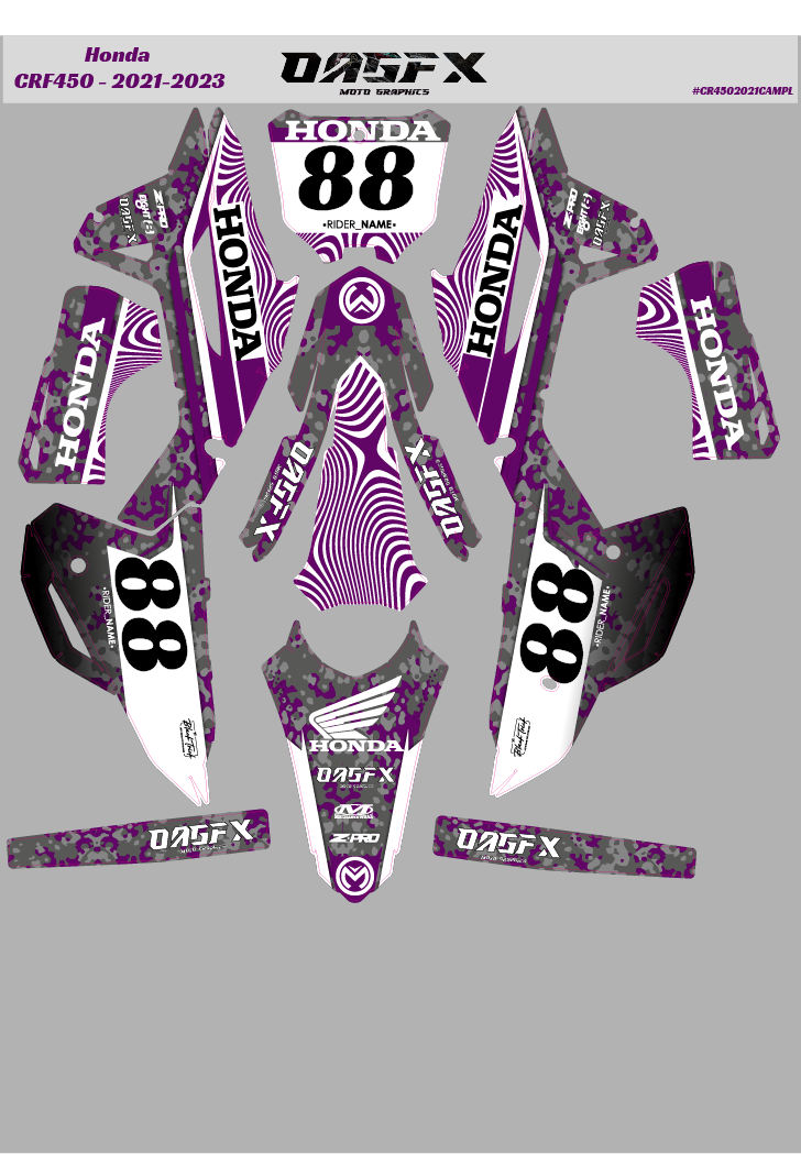 Graphics Kit for 2021 - 2023 Honda CRF450