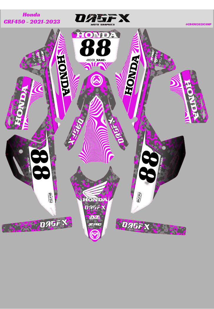 Graphics Kit for 2021 - 2023 Honda CRF450