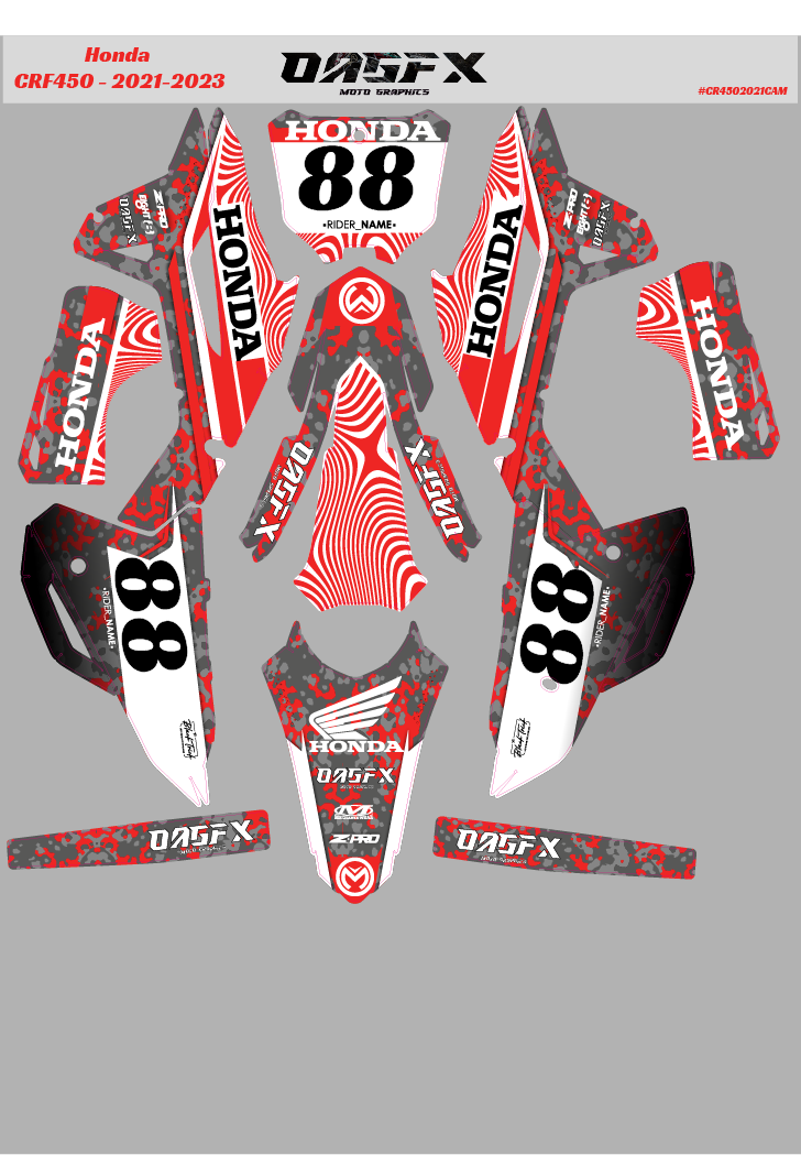 Graphics Kit for 2021 - 2023 Honda CRF450