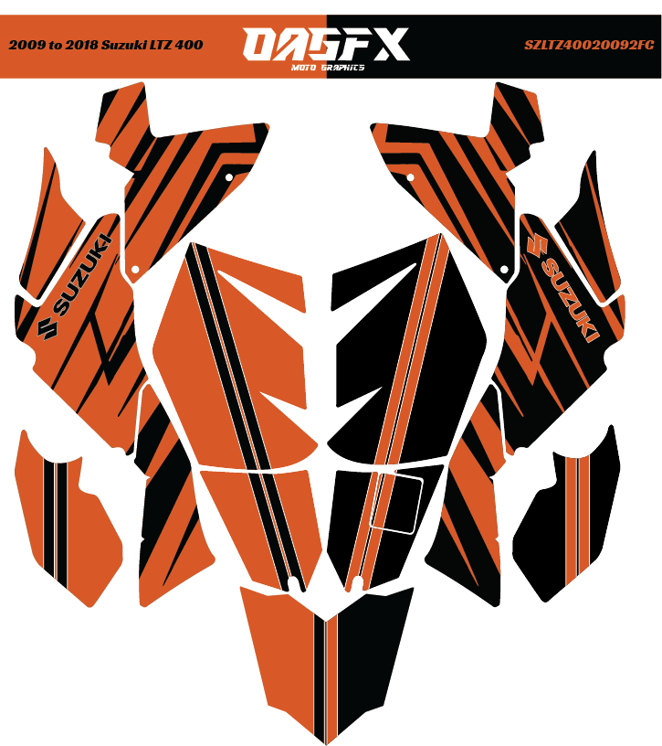 Graphics Kit for 2009 to 2018 Suzuki LTZ 400 2 Face
