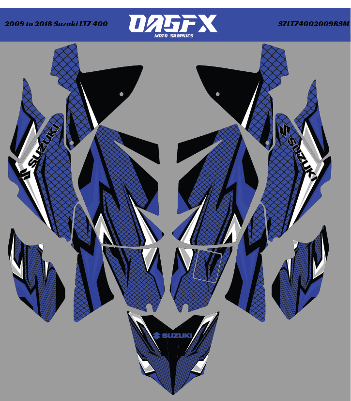Graphics Kit for 2009 to 2018 Suzuki LTZ 400