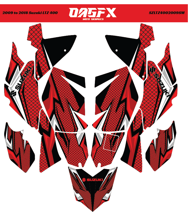 Graphics Kit for 2009 to 2018 Suzuki LTZ 400