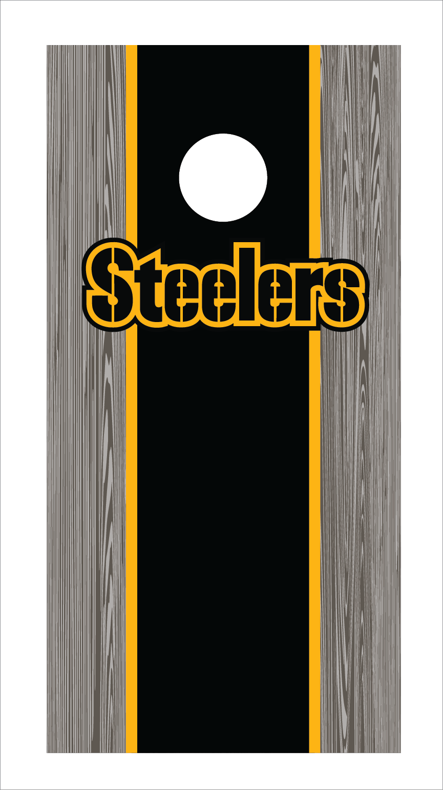Pittsburgh Stealers Cornhole Board Skins (Pair)