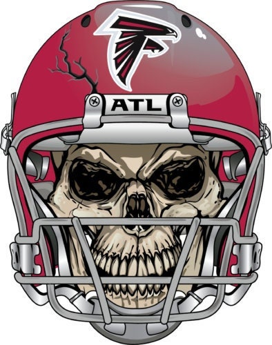 Atlanta Falcons Skull Helmet Large Print  - Car Wall Decal Small to X Large Print