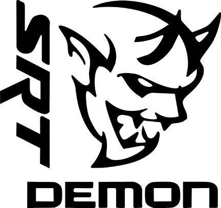 Dodge SRT Demon Decal Large Print  - Car Wall Decal Small to X Large Print
