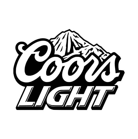 Coors Light Decal Large Print  - Car Wall Decal Small to X Large Print