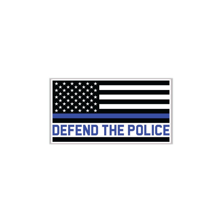 Defend The Police Thin Blue Line Car Truck Wall Decal Small to X Large Print