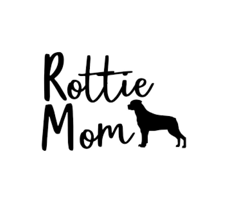 Rottweiler Rottie Mom Car - Truck - Wall Decal Large Print Available - Car Wall Decal Small to X Large Print