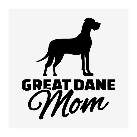Great Dane Mom Car - Truck - Wall Decal Large Print Available - Car Wall Decal Small to X Large Print