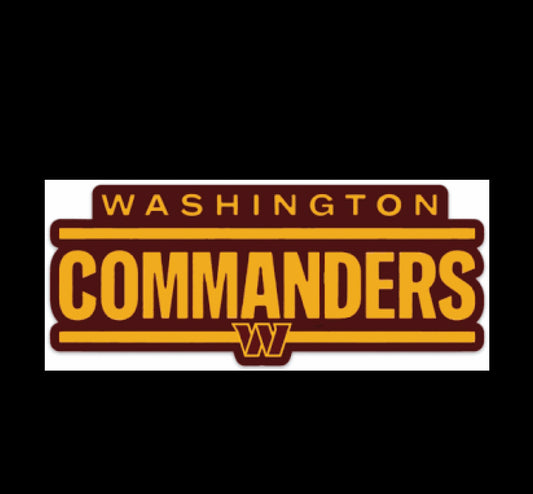 Washington Commanders NFL Large Print  - Car Wall Decal Small to X Large Print