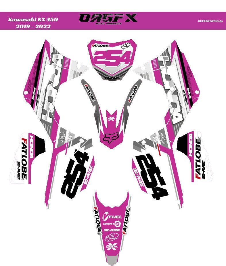 Graphics Kit for 2018 - 2023 Honda CRF 250 and CRF Pink Series