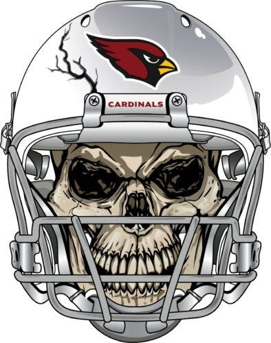 Arizona Cardinals Skull Helmet Large Print  - Car Wall Decal Small to X Large Print