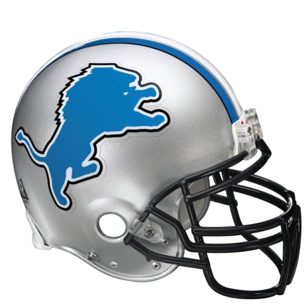 Detroit Lions Realistic Helmet Large Print  - Car Wall Decal Small to X Large Print