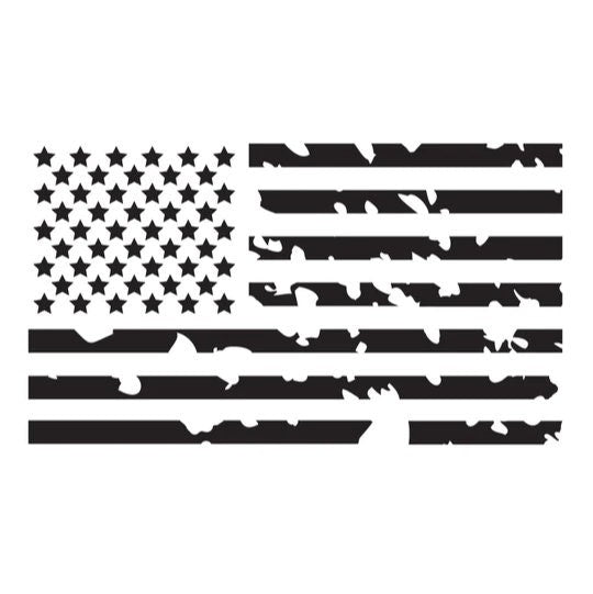 Distressed American Flag Decal Large Print  - Car Wall Decal Small to X Large Print