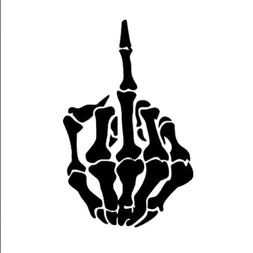 Middle Finger Large Print  - Car Wall Decal Small to X Large Print