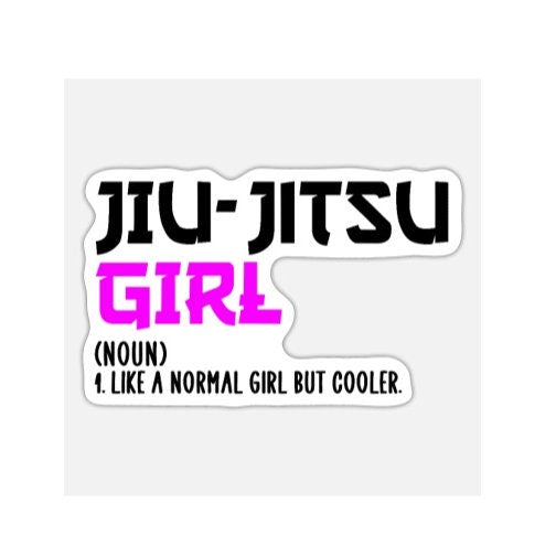 Jiu Jitsu Girl Martial Arts Car - Truck - Wall Decal Large Print Available - Car Wall Decal Small to X Large Print