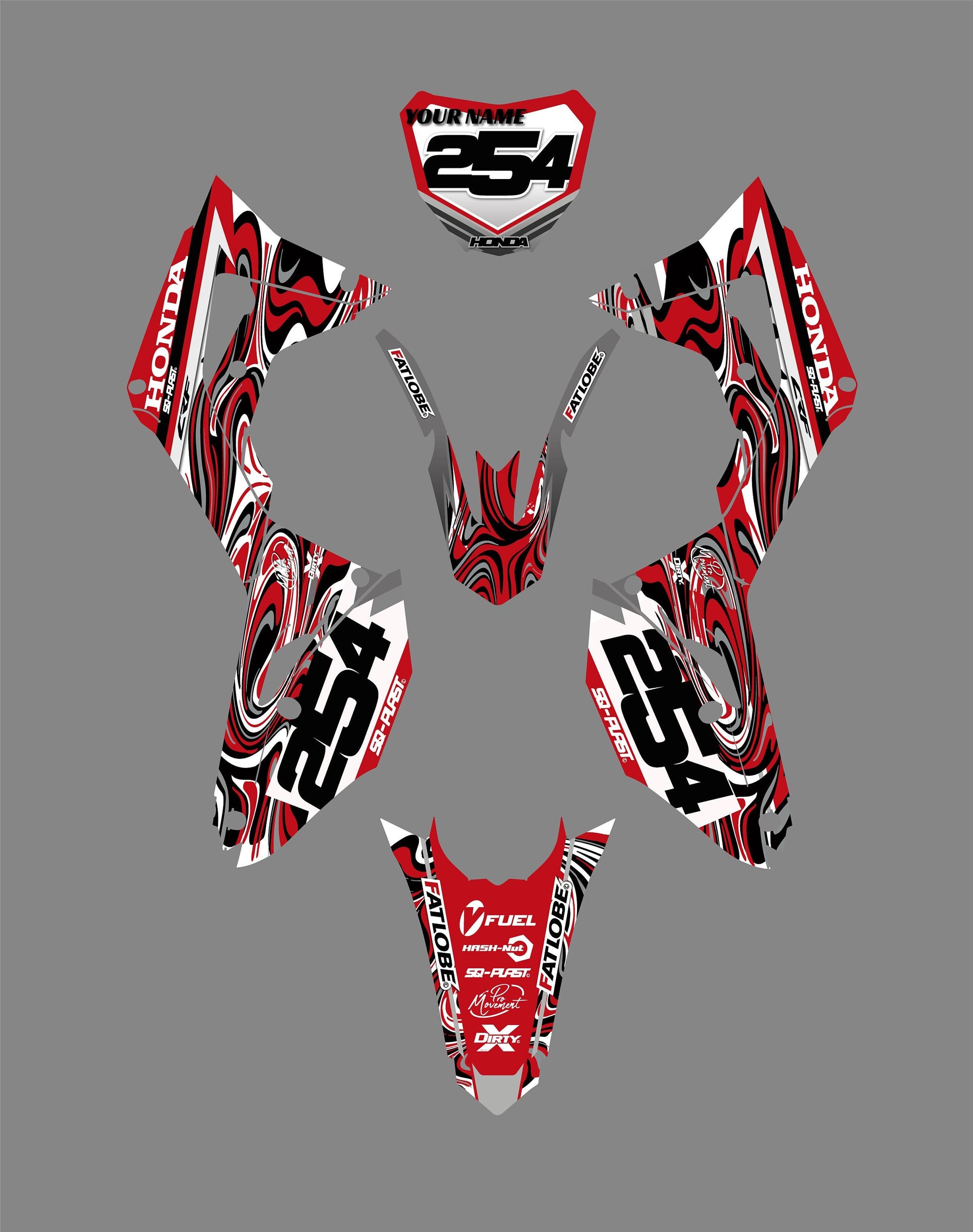 Graphics Kit for 2018 - 2023 Honda CRF 250 and CRF Squirrelly Series